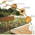 8FT Wooden Garden Pathway Straight Outdoor Walkway Roll Out Cedar Wood