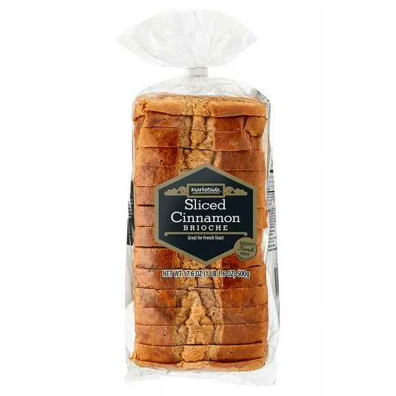 Marketside Sliced Cinnamon Brioche Bread, Shelf-Stable, Regular, 17.6 oz