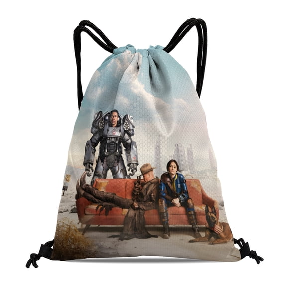 Fallout Daily Backpack:Waterproof, perfect for fitness, hiking, swimming, travel, beach, and shopping, measuring 15.7*17.7 inches (40cm×45cm）.