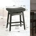 thumbnail image 5 of Sophia & William Saddle Seat Backless Bar Stools, Black (Set of 2), 5 of 5