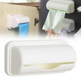 thumbnail image 2 of Plastic Trash Bag Dispenser Roll Holder,5.31x2.56x5.91", PP Plastic Trash Bags Organizer Dispenser,No Punching Wall Mounted Garbage Bag Dispenser For Kitchen Bathroom Laundry Room, White, 2 of 9