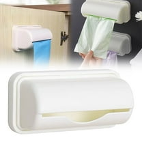 Rubbish Bags Suitable for family daily life Plastic Trash Bag Dispenser Roll Holder PP Plastic Bag Organizer No Punching Wall Mounted Garbage Bag Dispenser For Kitchen Bathroom Laundry Room