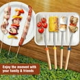 thumbnail image 4 of 8 Pack Marshmallow Roasting Sticks with 20 Bamboo Skewers Hot Dog Roasting Sticks Telescoping Smore Sticks Skewers with Wooden Handle for BBQ Hot Dog Fork, 4 of 8