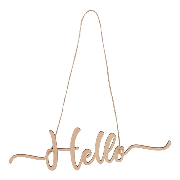 CIMAXIC Wedding Hello Sign Welcome Sign Wooden Hanging Plaque Decoration Wedding Party Welcome Sign,10.24"X2.76"X0.12"