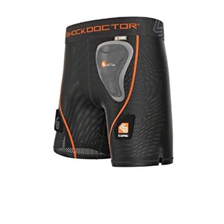 Shock Doctor Women's Core Loose Hockey Shorts with Pelvic Protector, Large