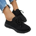 thumbnail image 3 of LEEy-World Women Shoes Walking Shoes Women Breathable Cushion Running Tennis Fashion Sneakers with Arch Support Black ,6.5, 3 of 8