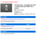 thumbnail image 2 of Fuel Tank Screen - Compatible with 1968 - 1973 Mercedes-Benz 280SE 2.8L 6-Cylinder 1969 1970 1971 1972, 2 of 2