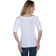 thumbnail image 2 of Scully Western Shirt Womens Cantina 3/4 Sleeve Crochet Panels PSL-178, 2 of 3