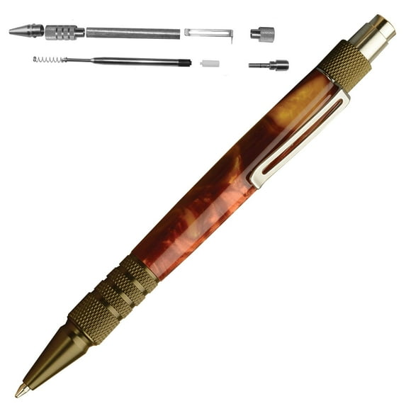 Penn State Industries PKEDCDBB DuraClick EDC Click Ballpoint Pen Kit Woodturning Project (1pack in Burnt Bronze Anodized Aluminum)