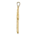 thumbnail image 2 of Auriga 14K Yellow Gold Polished and Textured Hollow Scroll Design Double Cross Pendant for Women, 2 of 6