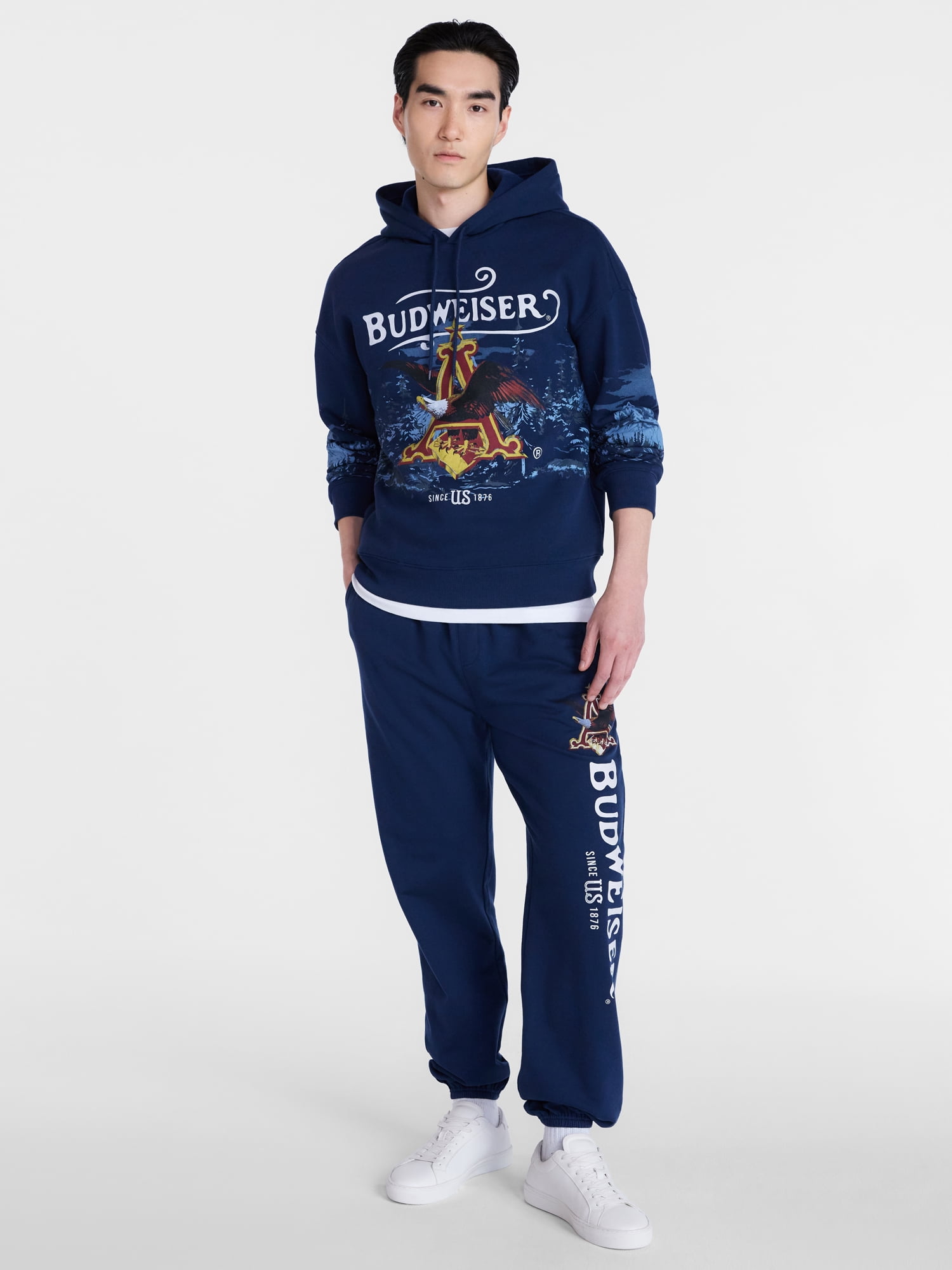 Budweiser Men's and Big Men's Fleece Jogger Pants, Sizes XS-3XL