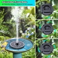 thumbnail image 4 of 3.5W Glass Solar Fountain with Swivel-Out Fixed Rods, Solar Bird Bath Fountains with LED Lights and 2000mAh , 7 Nozzles, Outdoor Solar Water Fountain Pump for Garden, Pool, Pond (White), 4 of 6