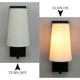 thumbnail image 6 of Black Plug in Wall Sconces Sets of Two Modern Fabric Shade Wall Lamps with Dimmer Switch, 6 of 6