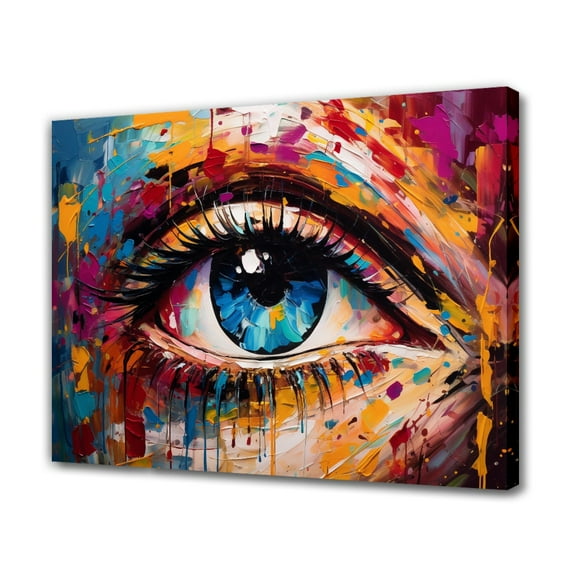 Colorful Eye Abstract Picture Of The Eye Painting Canvas Poster Bedroom Decor Sports Landscape Office Room Decor Gift,Frame-style,08x12inch(20x30cm)