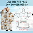 thumbnail image 4 of Oversized Wearable Blanket Hoodie,Cartoon Corgi Sherpa Blanket Hoodie with Super Pockets,Super Warm Fuzzy Pullover for Women & Men, 4 of 6