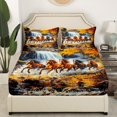 thumbnail image 3 of Erosebridal Galloping Horses Full Sheet Sets, Nature Waterfall Tree Bedding Full Size 4pcs, 3 of 7