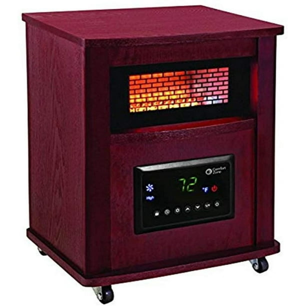 Comfort Zone CZ2032C Infrared Quartz Wood Heater, 16", Cherry