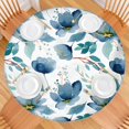 thumbnail image 2 of Pioneer Flower Floral Print Pattern Round Fitted Tablecloth with Elastic Edge,Dining Table Cover Waterproof,Outdoor Round Tablecloth for Camping,Dining,Indoor and Outdoor, 2 of 7