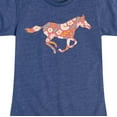 thumbnail image 3 of Case IH - Floral Running Horse - Youth Girl Short Sleeve T-Shirt, 3 of 5
