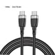 thumbnail image 1 of Sidaley Cable de carga rápida de protección de cobertura de 1/2 m 60/100 W (máx.) Cable de tipo C Cable de datos trenzado de nailon para Teléfono y Comunicación negro 2M 100W, 1 of 1