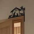 thumbnail image 4 of Nativity Scene Over Door Sign – Wooden Christmas Decor, Laser Cut Holy Family Silhouette, Indoor Holiday Decoration, 5mm Plywood Wall Accent, 4 of 5