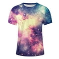 thumbnail image 5 of EWASWON Men's Streetwear Graphic Short Sleeve T-Shirt - Crew Neck Casual Summer Tee with Cosmic Print, Breathable Cotton Blend for Urban Style,Multicolor,Size XL, 5 of 5
