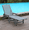 Gray, variant on Resenkos HDPE Poolside Lounging Recliner, 4 Level Adjustable Backrest Outdoor Seat for Deck Garden Backyard, Navy Blue