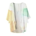 thumbnail image 4 of Ketyyh-chn99 Women Long Cardigan Plus Size 2023 Rib Trim Cardigan Shrug Sweater Yellow,L, 4 of 4