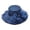 Navy, variant on Sun Hat Floral Design Sparkling Buckle Curved Brim UPF 50+ Wide Brim Beach Hat For Travel Wedding Garden Party Bag for Beach Women
