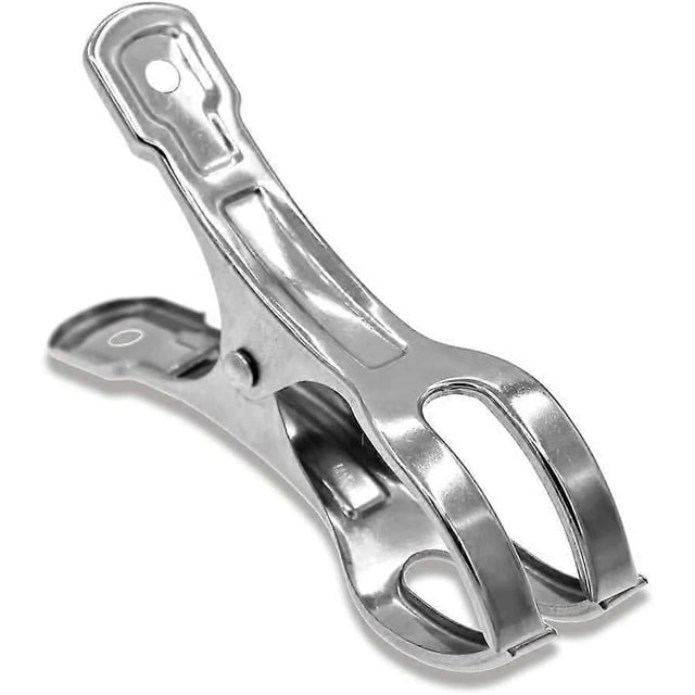 Pinzas para toallas de playa de acero inoxidable, paquete de 10, pinzas para ropa de metal resistentes de 4,3 pulgadas, tamaño jumbo, resistentes al viento, para colgar ropa