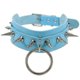 thumbnail image 4 of Gargantilla gótica punk rock de gran tamaño con forma de O, collares para mujer y hombre, de cuero con remaches de púas, collar tipo gargantilla, joyería llamativa, rosa 6, 4 of 5