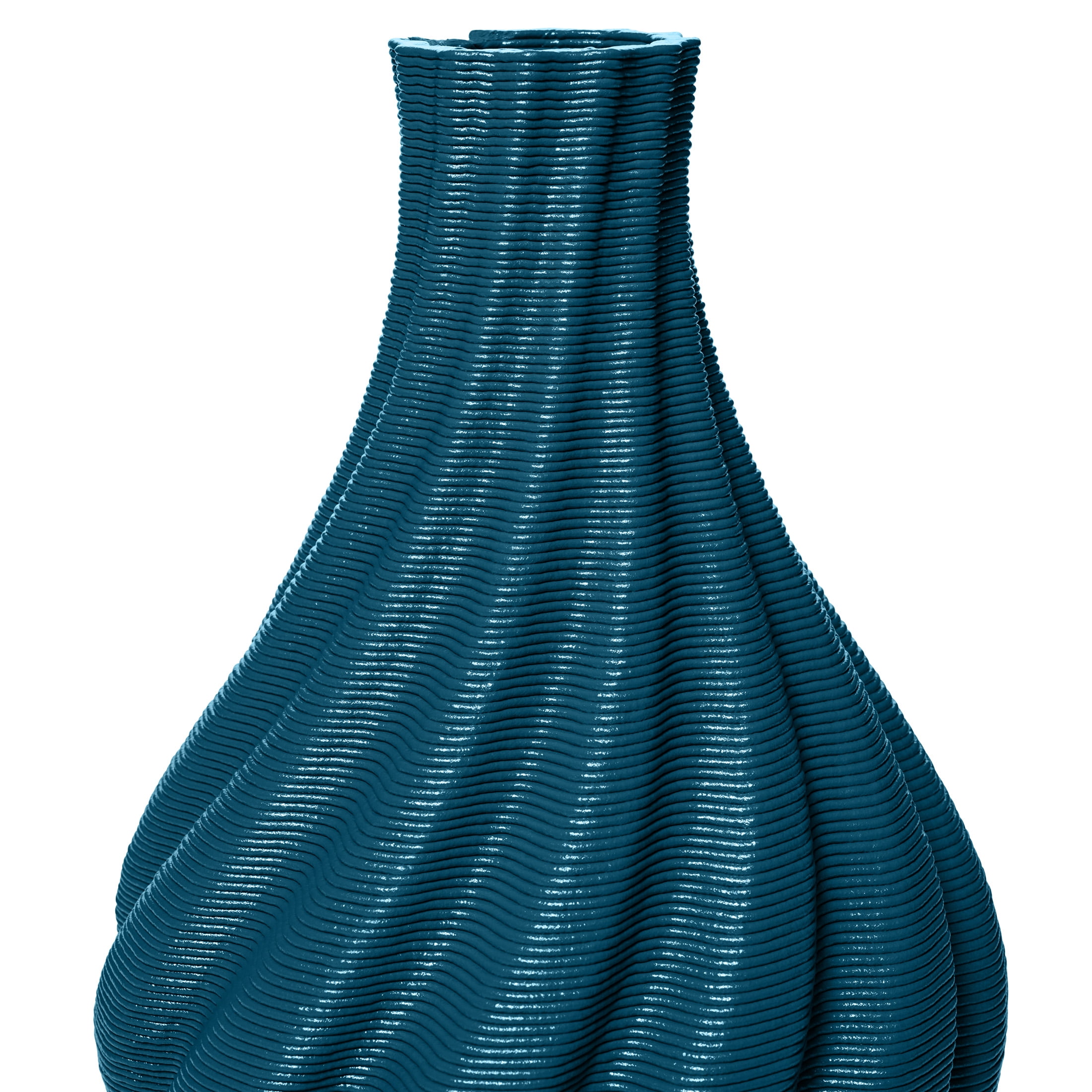 Temi Coker for Walmart 3D Printed Decorative Vase, 12.5", Blue