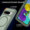 thumbnail image 6 of Google Pixel 8 Pro Phone Case, Phone case Google Pixel 8 Pro Magnetic Case [Compatible with MagSafe] Tough Rugged Matte Slim Shockproof Anti-Fingerprint Anti-Scratch Protective Cover, Light Green, 6 of 8