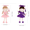 Pink&Purple Graduation Girl Doll#3, variant on Personalized Graduation Doll Plush Keepsake Gift for Kindergarten High School and College Graduate Girls Class of 2026 Pink