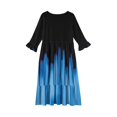 thumbnail image 3 of Inglocry Girls Floral Maxi Dress, Flower Printed Short Sleeves Dress with Pockets Summer Long Holiday Dress Blue 4-5Year, 3 of 4