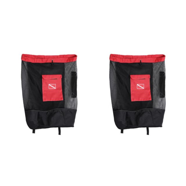 Wosthever Diving Snorkeling Mesh Backpack Dive Dry Bag Gear Sack Pack Rojo 80L 2Conjunto