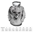thumbnail image 5 of GHUALURU Mens Skull Graphic Hoodie, Smoky Skull Pullover Sweatshirt, Gothic Halloween Streetwear Top S-4XL，Gray2，2XL, 5 of 6