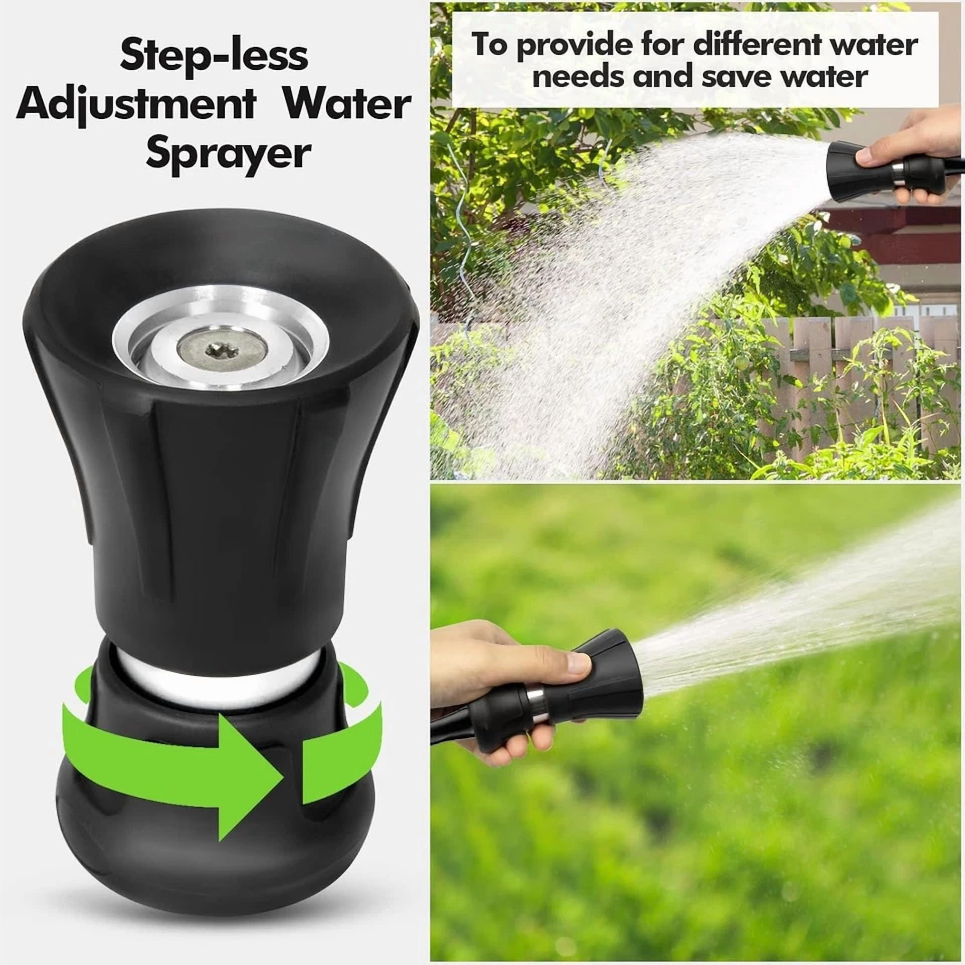 PURELY- Fire Hose Nozzle Water Sprayer Garden Adjustable High Pressure Washer Jet New