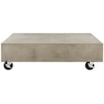 thumbnail image 3 of SAFAVIEH Outdoor Collection Gargon Concrete Coffee Table & Casters Dark Grey, 3 of 7