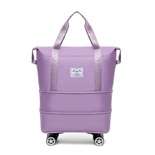 SUTENGDA Sac de Voyage Extensible avec Multiples Compartiments Grande Capacité Fermeture Éclair Sac Fourre-Tout Imperméable Valise à Roulettes