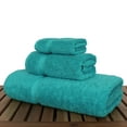 thumbnail image 3 of Luxury Hotel & Spa Quality Collection, Quick Dry 100% Turkish Cotton, 750+ GSM, Eco Friendly Towel Set, Bathroom and Kitchen Dobby Border Towels, Bath Towel, Hand Towel, Washcloths (3 Piece, Aqua), 3 of 3