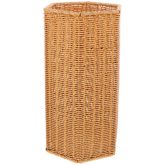 ELAYARD Brown Woven Umbrella Stand with Iron Frame for Indoor Hallway and Entryway Storage Organizer