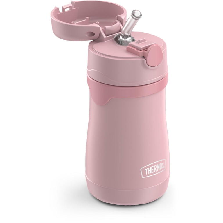 Thermos Baby 10oz Stainless Steel Straw Bottle, Rose photo 3