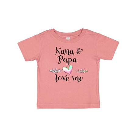 

Inktastic Nana and Papa Love Me- Heart Grandchild Gift Baby Boy or Baby Girl T-Shirt