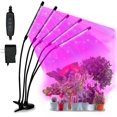 thumbnail image 1 of Lumières de Croissance pour Plantes d'Intérieur, Lumière de Croissance pour Plantes Minuterie Auto ON/Off 9 Niveaux Réglables & 3 Modes de Commutation Col de Cygne Réglable Spectre Complet avec Clip & 5 Têtes Améliorées, 1 of 7