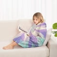 thumbnail image 4 of Tie Dye Pattern Blanket Hoodies for Kids 6-13YR Oversize Wearable Blanket Hoodies for Boys Girls Teens, 4 of 7