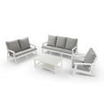 thumbnail image 6 of Trilenars Outdoor Loveseat, Sofa Chair With Cushion, HIPS Frames, Stainless Steel Hardware, Comfortable Armrests Garden Sofa Furniture For Porch, Balcony, Backyard, 6 of 8