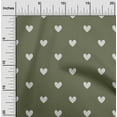 thumbnail image 2 of oneOone Polyester Lycra Light Green Fabric Hearts Dress Material Fabric Print Fabric By The Yard 56 Inch Wide, 2 of 6