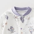 thumbnail image 7 of Karoyedx Winter Rompers for Baby Girls Boy Clothes Long Sleeve Romper One Piece Jumpsuit First Birthday Outfit Spring Fall Winter Purple Size,0-3 Months, 7 of 7