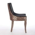 thumbnail image 5 of CHEERFUN A&A Furniture Ultra Side Leopard Print Dining Chair, Thickened Fabric, Solid Wood Legs, Set of 2, 5 of 10